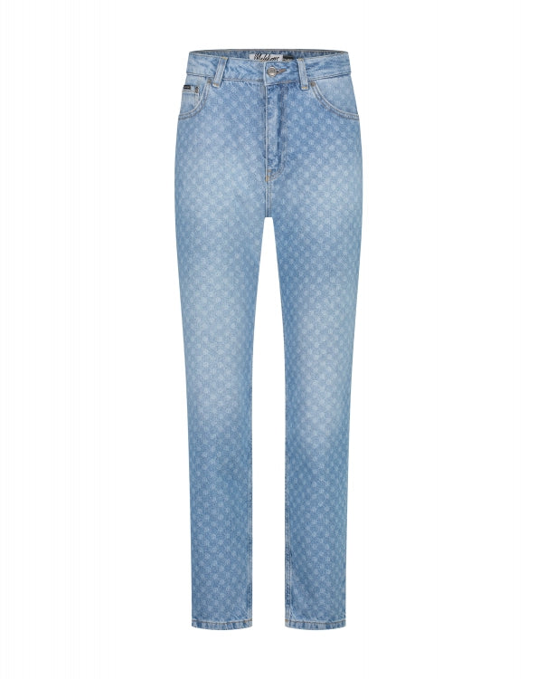  Malelions Women Monogram Jeans | Light Blue