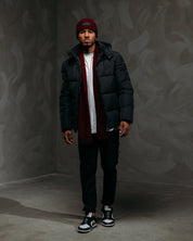 Malelions Men Ribbed Beanie Scarf Set | Burgundy