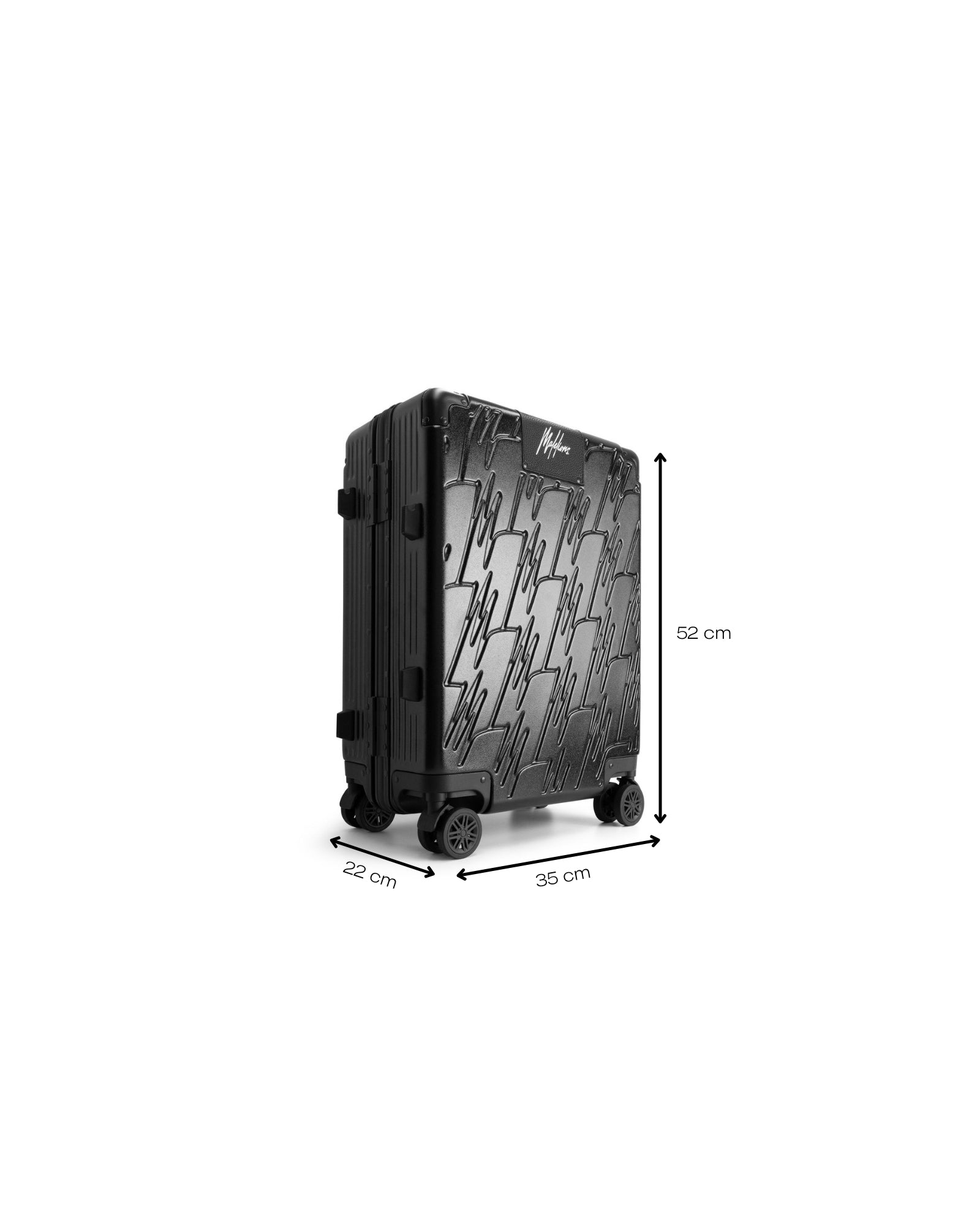 Malelions Monogram Cabin Suitcase | Black