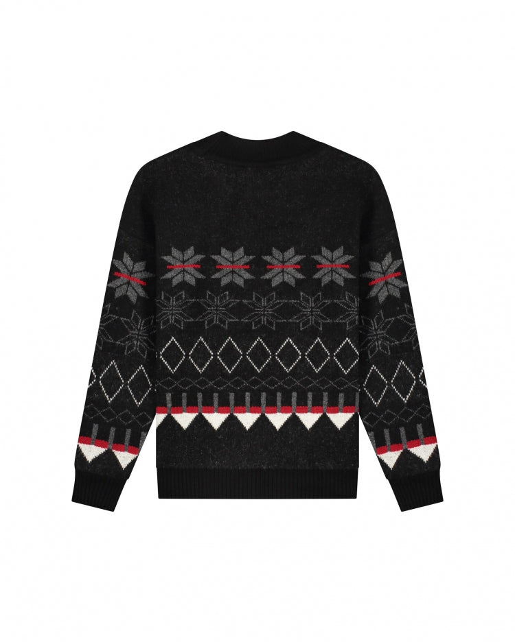 Malelions Men Christmas Sweater | Black/Red