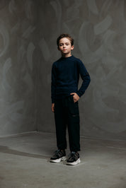 Malelions Junior Knitted Sweater | Navy