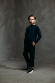 Malelions Junior Knitted Sweater | Navy