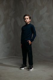 Malelions Junior Knitted Mockneck | Navy