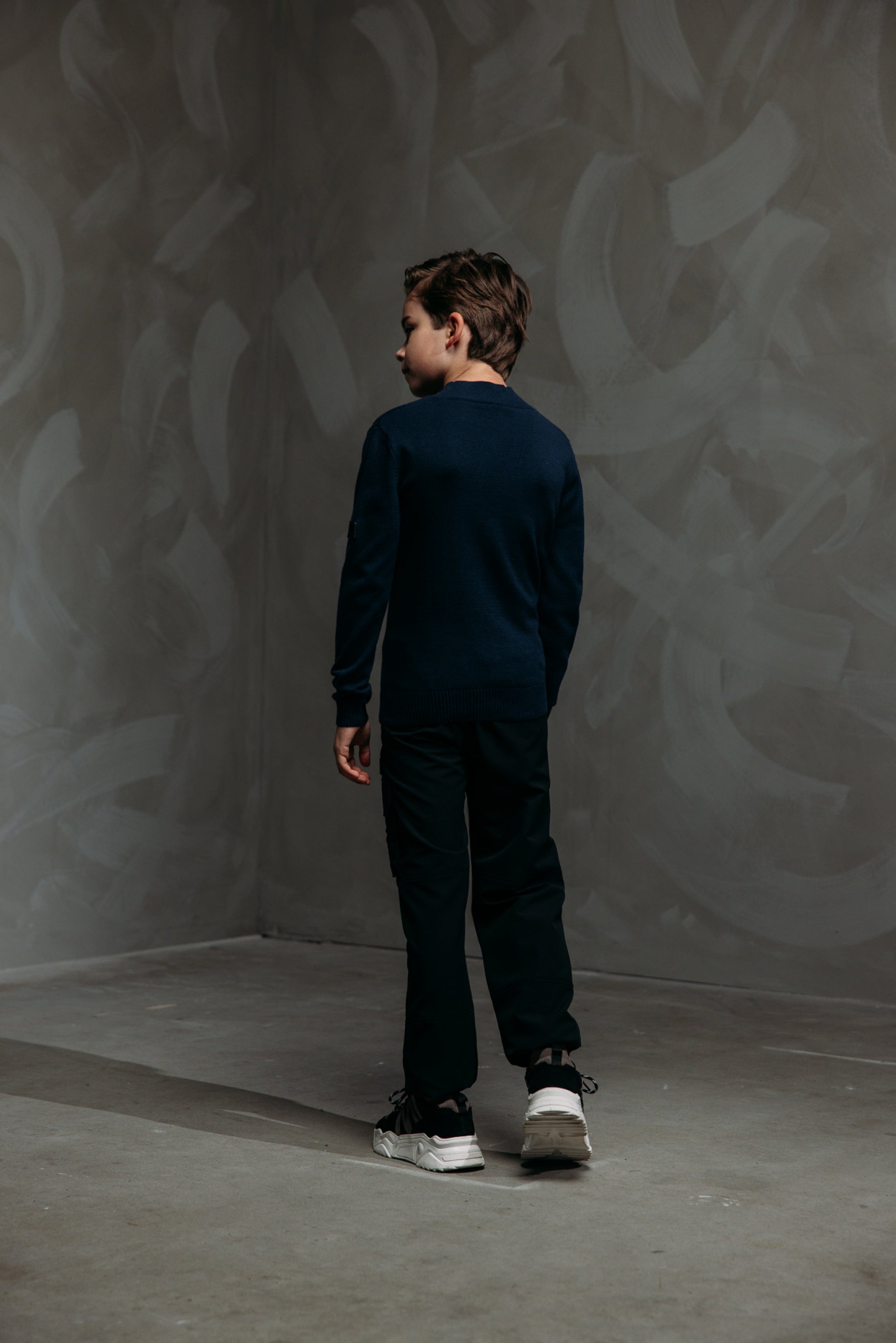 Malelions Junior Knitted Mockneck | Navy