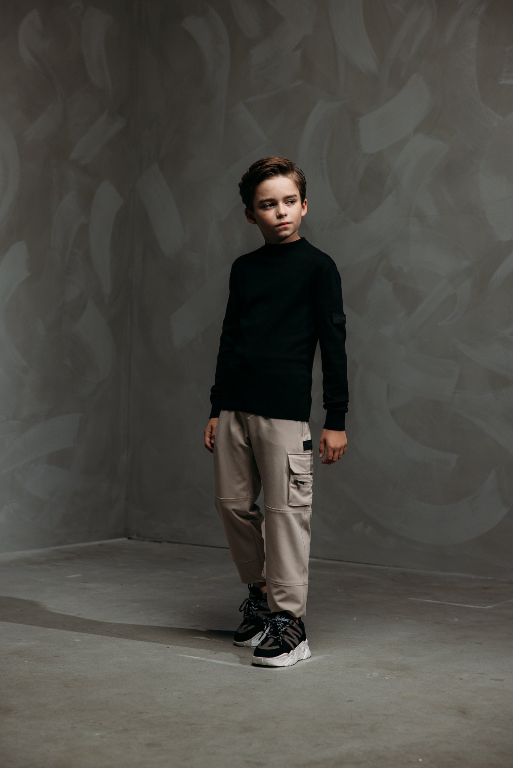 Malelions Junior Knitted Mockneck | Black