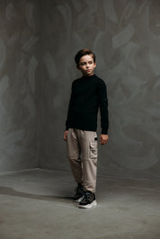 Malelions Junior Knitted Mockneck | Black