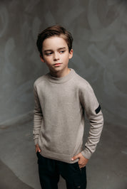 Malelions Junior Knitted Sweater | Taupe