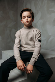 Malelions Junior Knitted Mockneck | Taupe