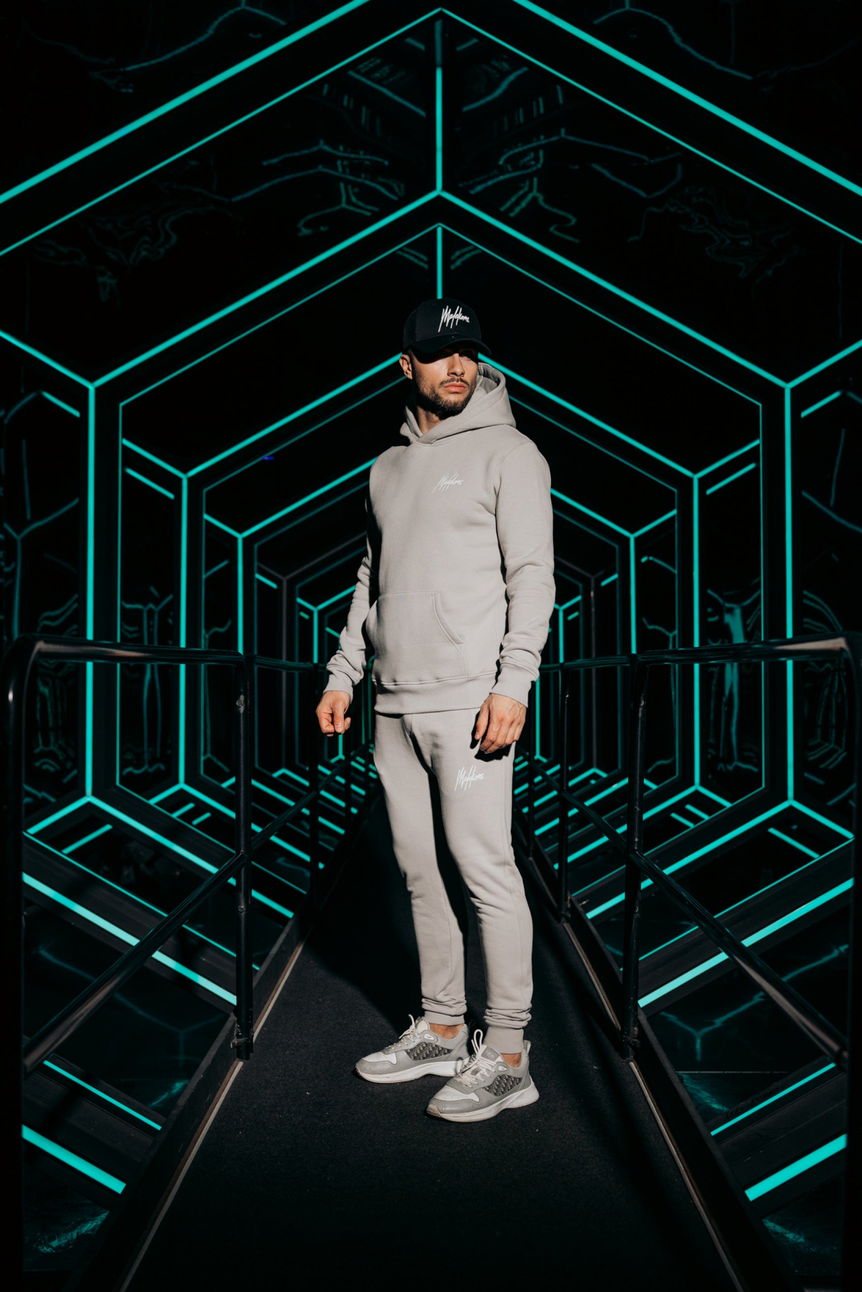 Malelions Men Signature Tracksuit | Grey