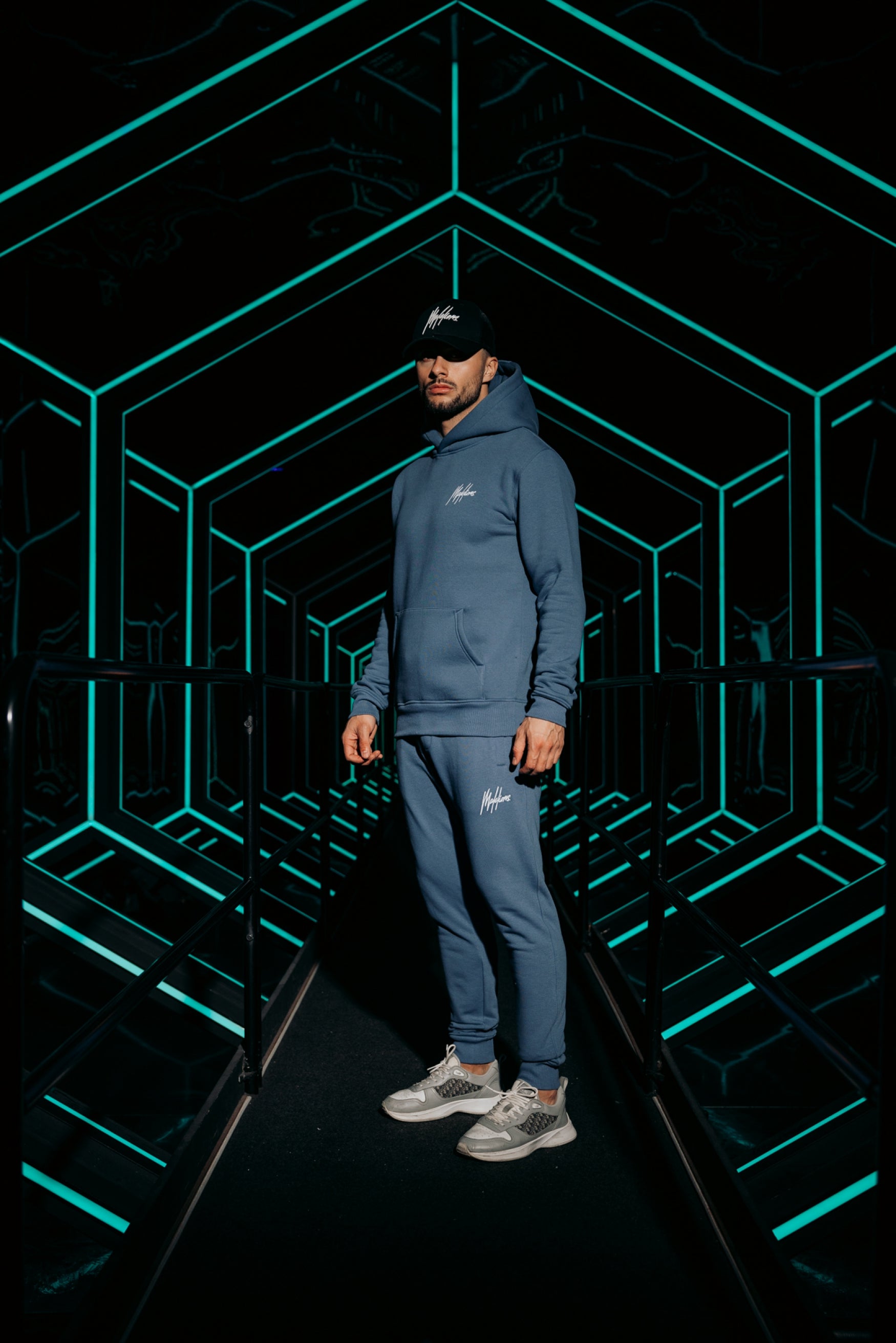 Malelions Men Signature Tracksuit | Blue