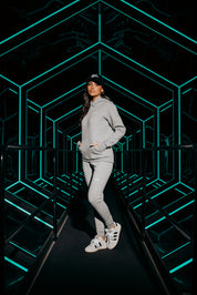 Malelions Women Signature Tracksuit | Grey Melange