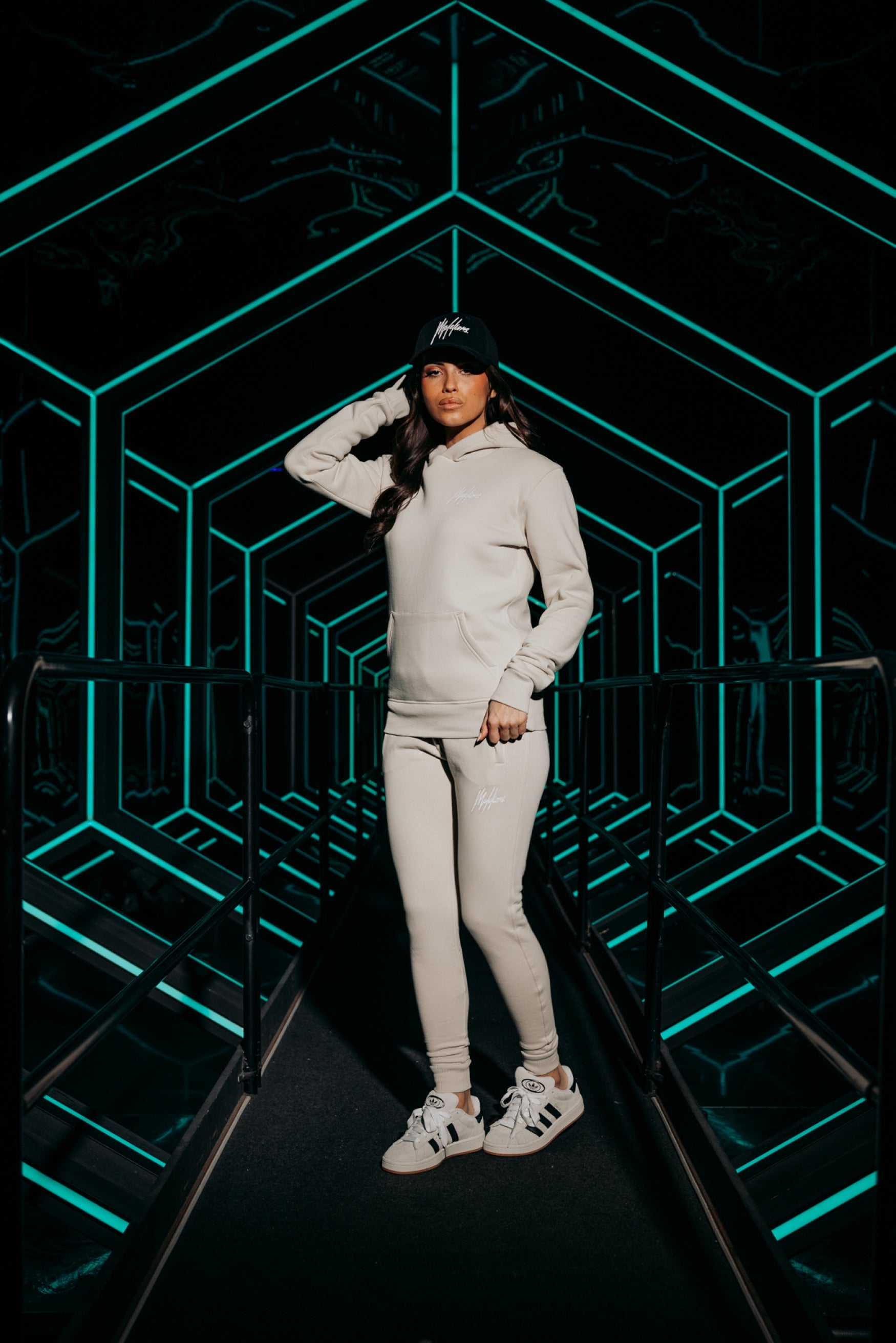 Malelions Women Signature Tracksuit | Cream