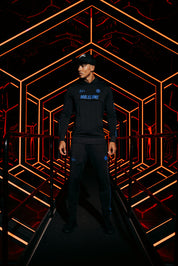 Malelions Sport Warming Up Tracksuit | Black/Cobalt