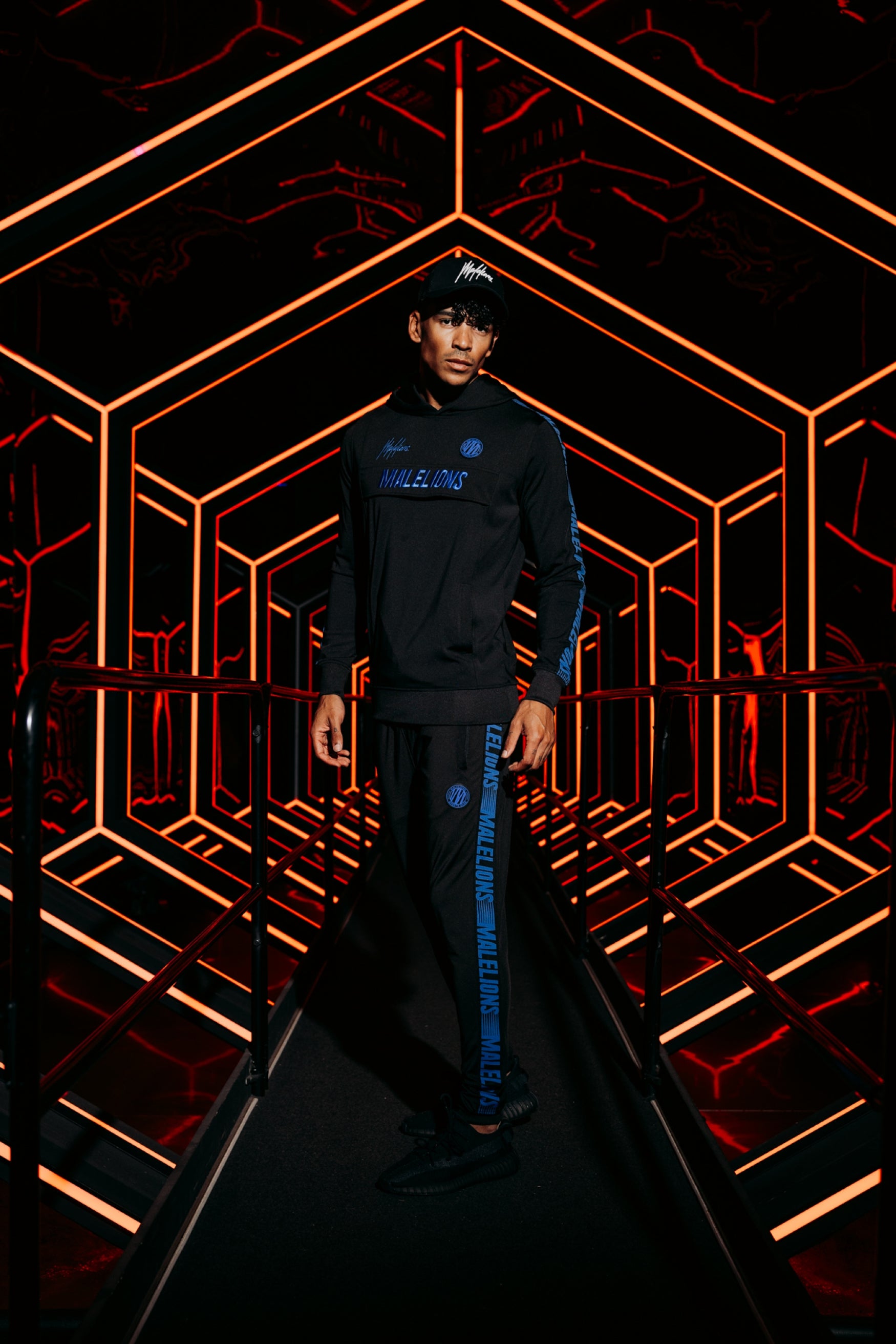 Malelions Sport Warming Up Tracksuit | Black/Cobalt