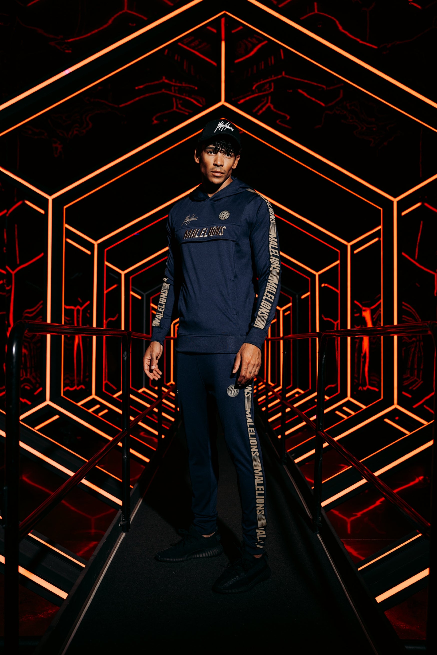 Malelions Sport Warming Up Tracksuit | Navy/Gold