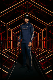 Malelions Sport Warming Up Tracksuit | Navy/Gold