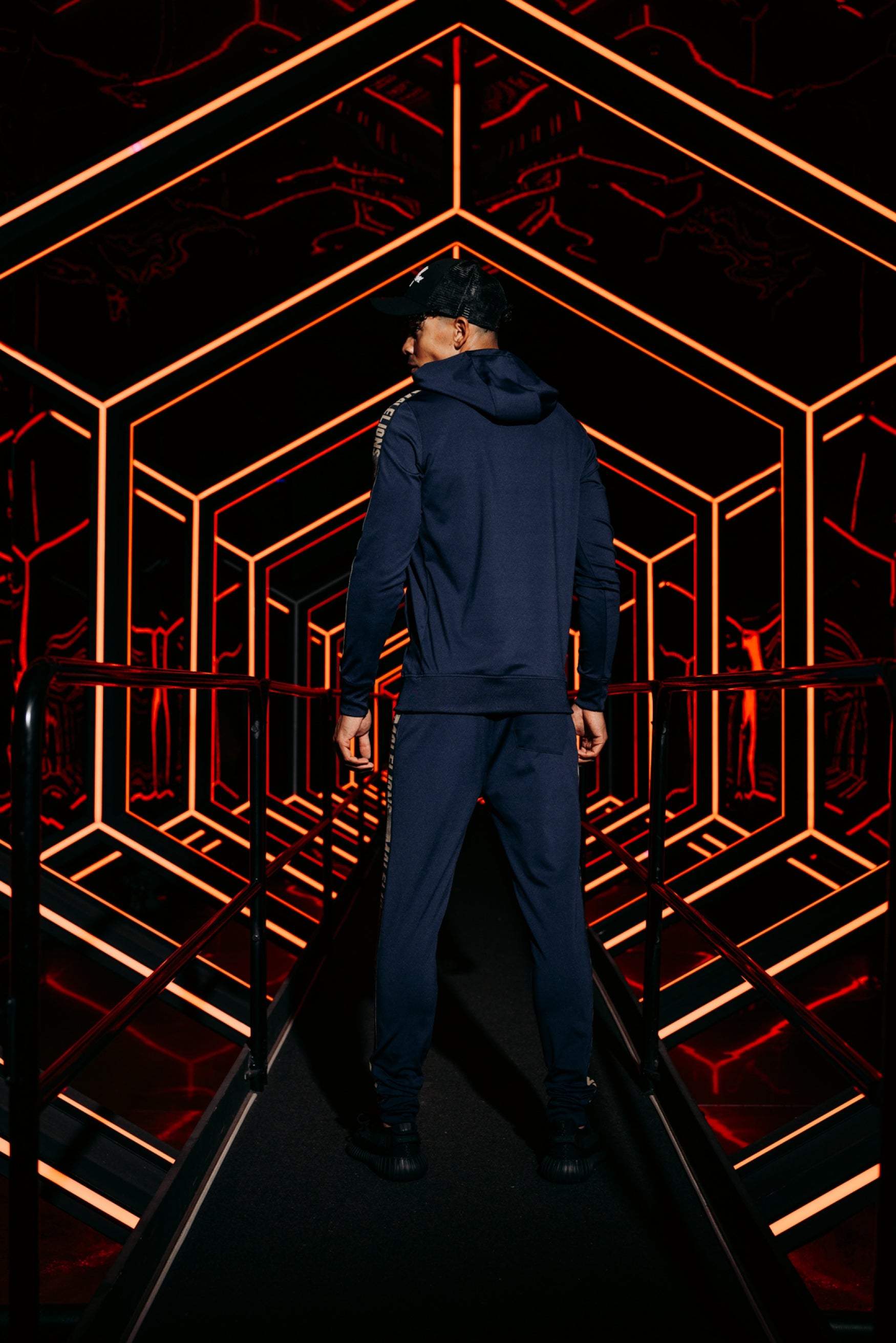 Malelions Sport Warming Up Tracksuit | Navy/Gold