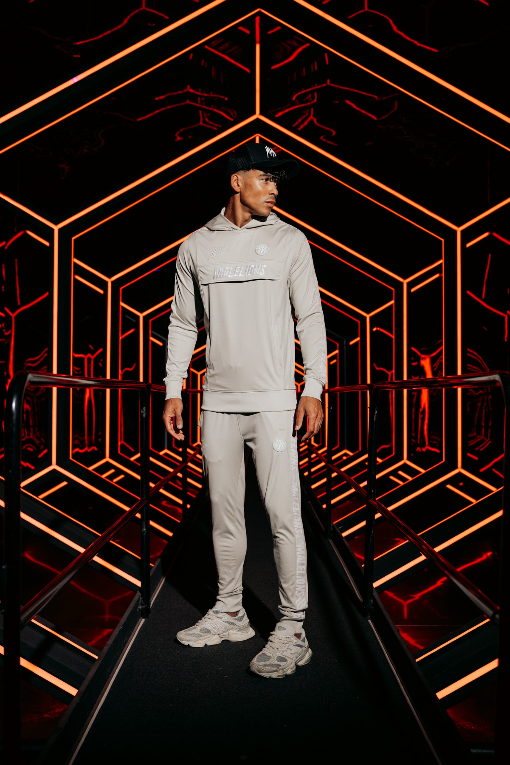 Malelions Sport Warming Up Tracksuit | Grey/White