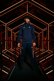 Malelions Sport Transfer Quarter Zip Tracksuit | Navy/Gold