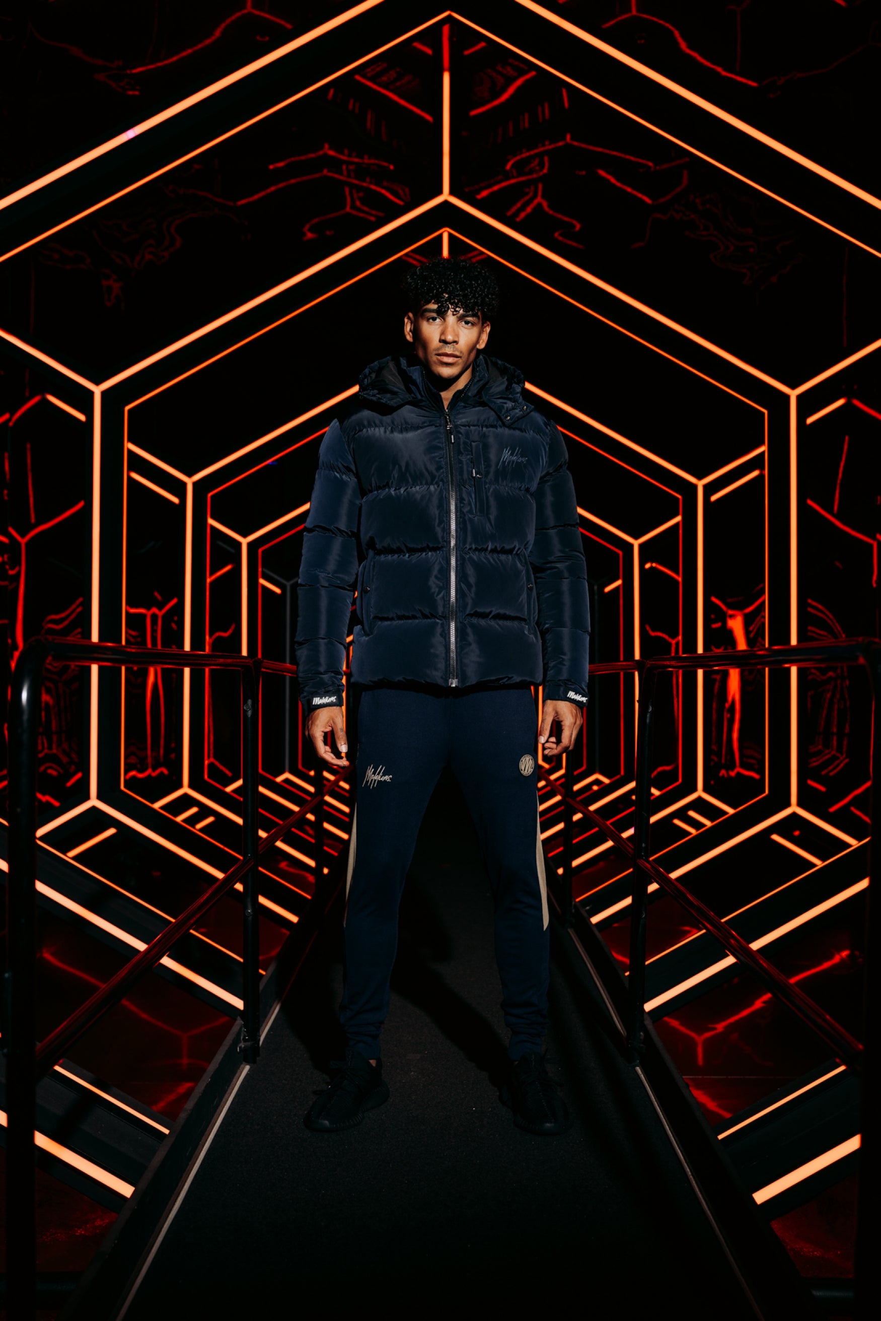 Malelions Sport Astro Puffer Jacket | Navy