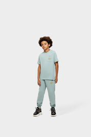 Malelions Junior Counter T-Shirt | Aquagrau/Hellorange