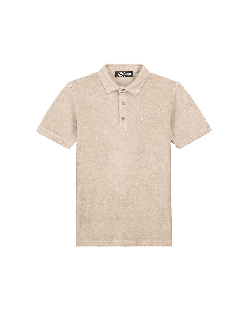  Malelions Men Signature Towelling Polo | Taupe