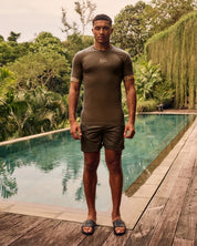 Malelions Men Venetian Swim Shorts | Stone Brown