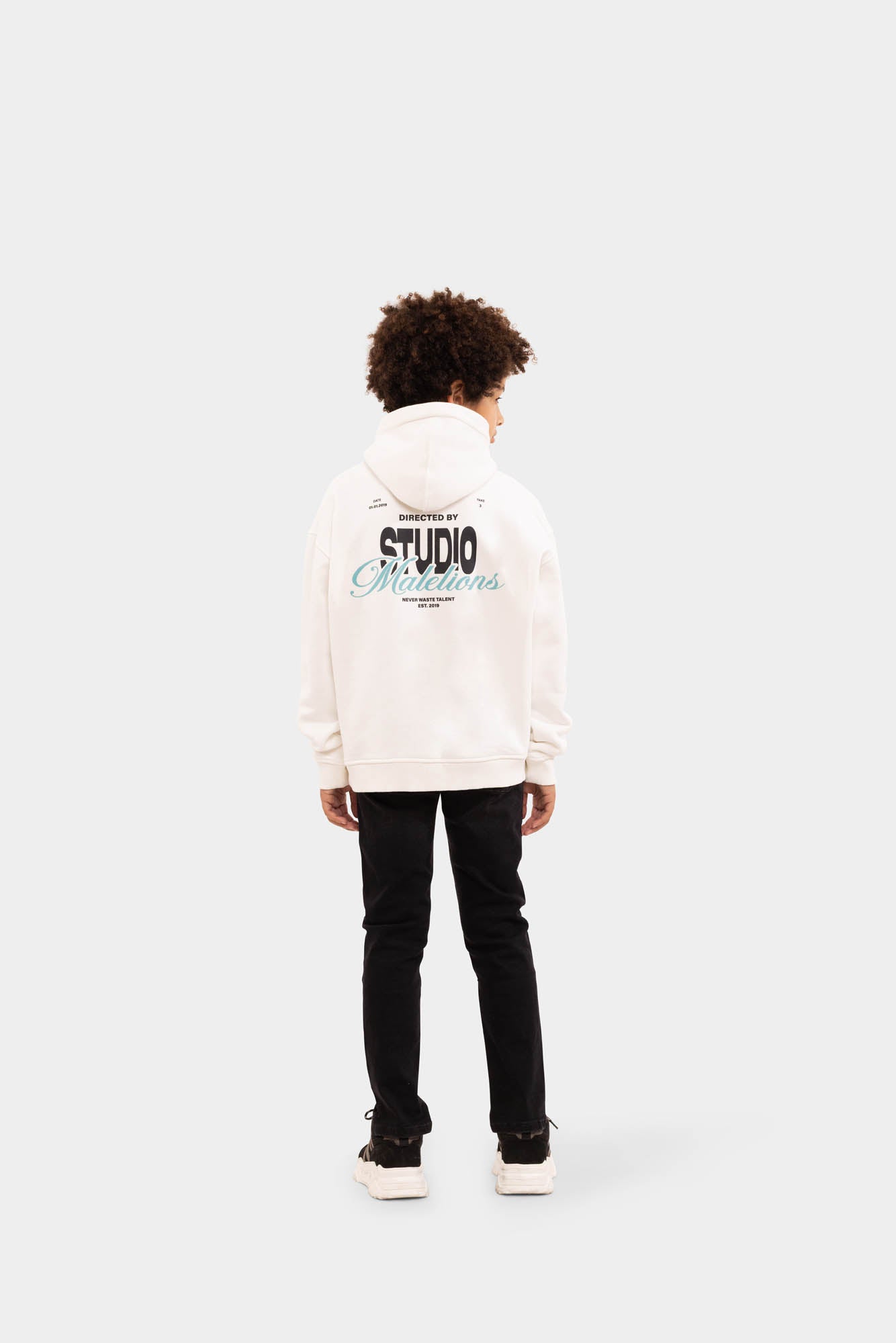 Malelions Junior Studio Hoodie | Off-White