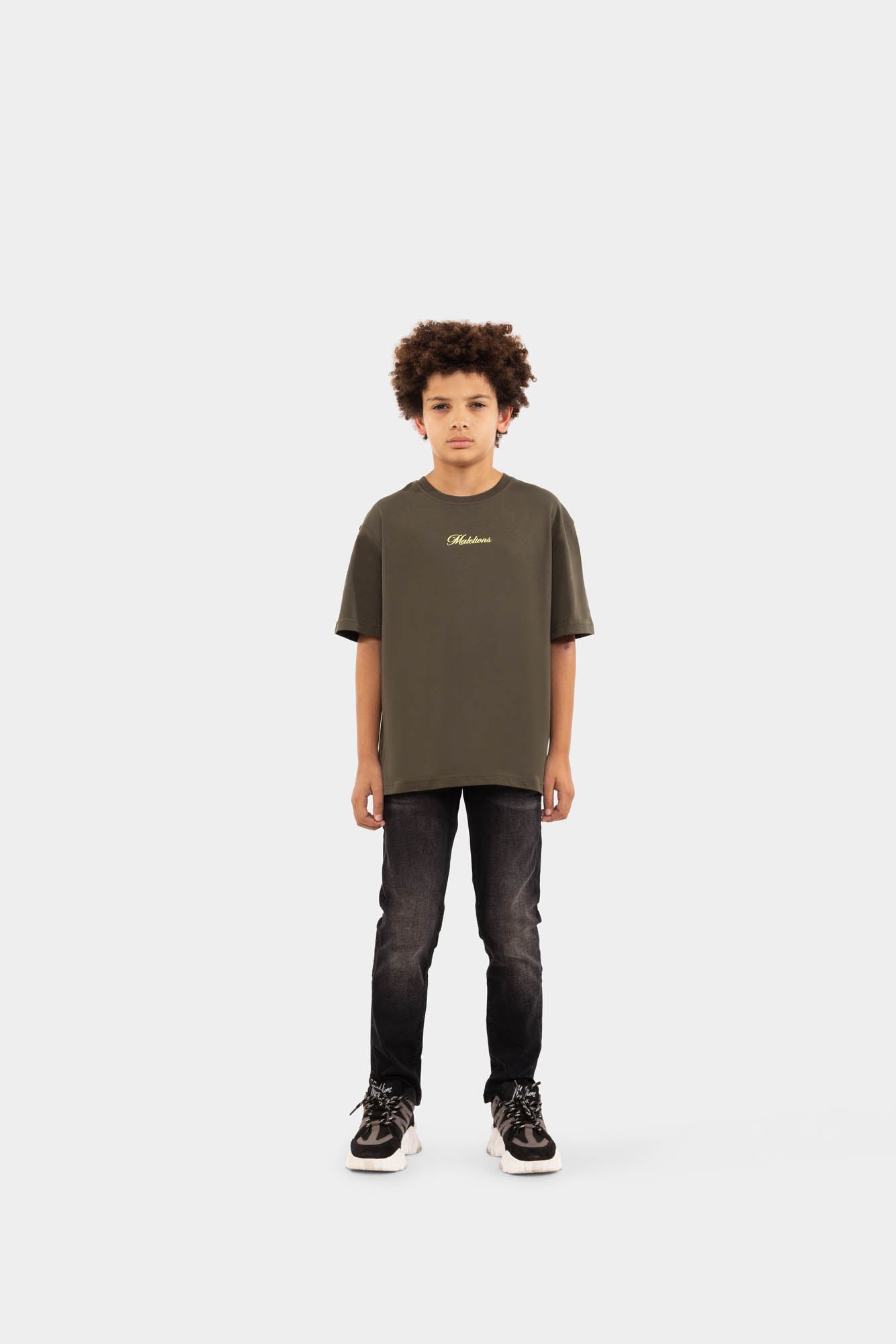Malelions Junior Studio T-Shirt | Moss Green