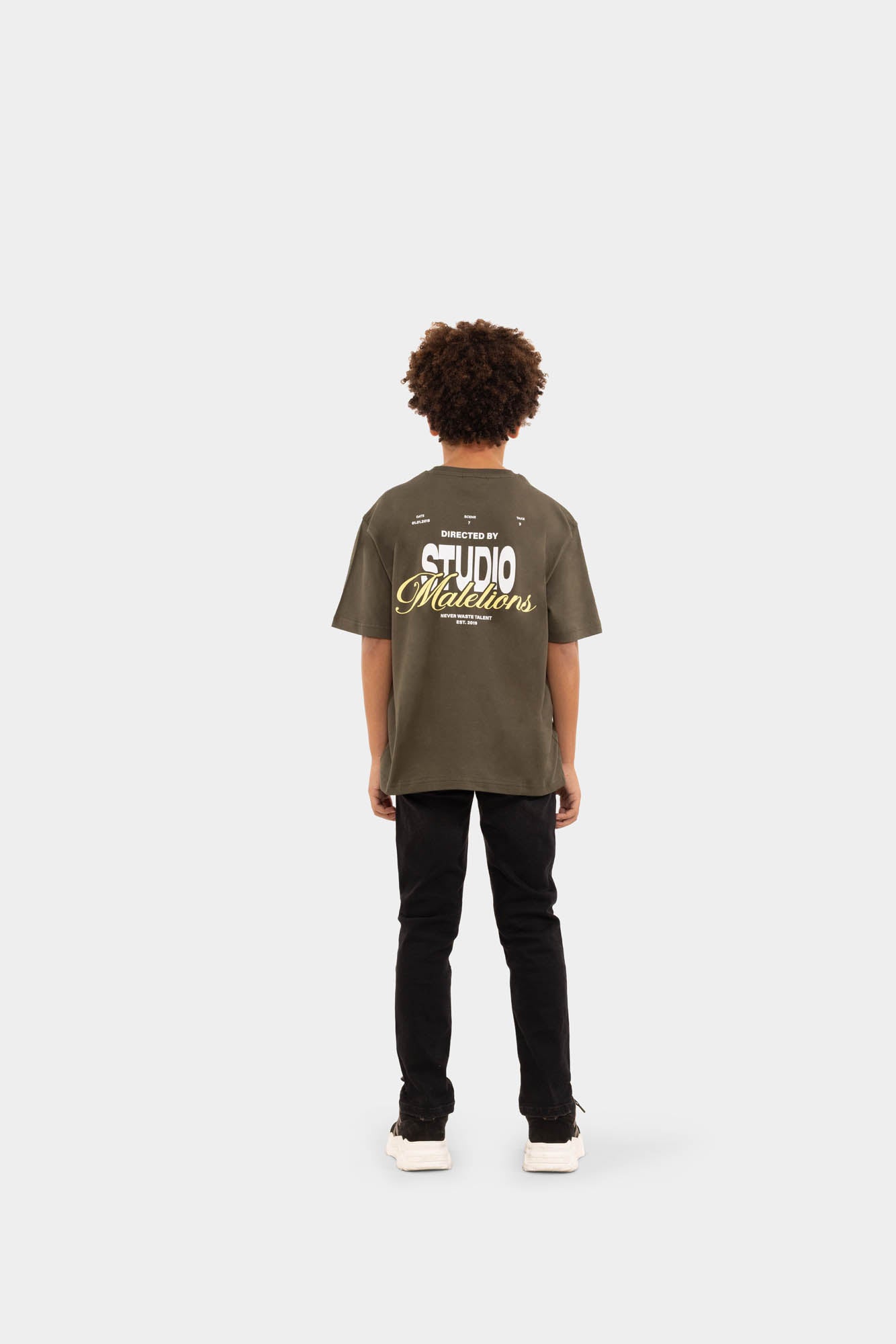 Malelions Junior Studio T-Shirt | Moss Green