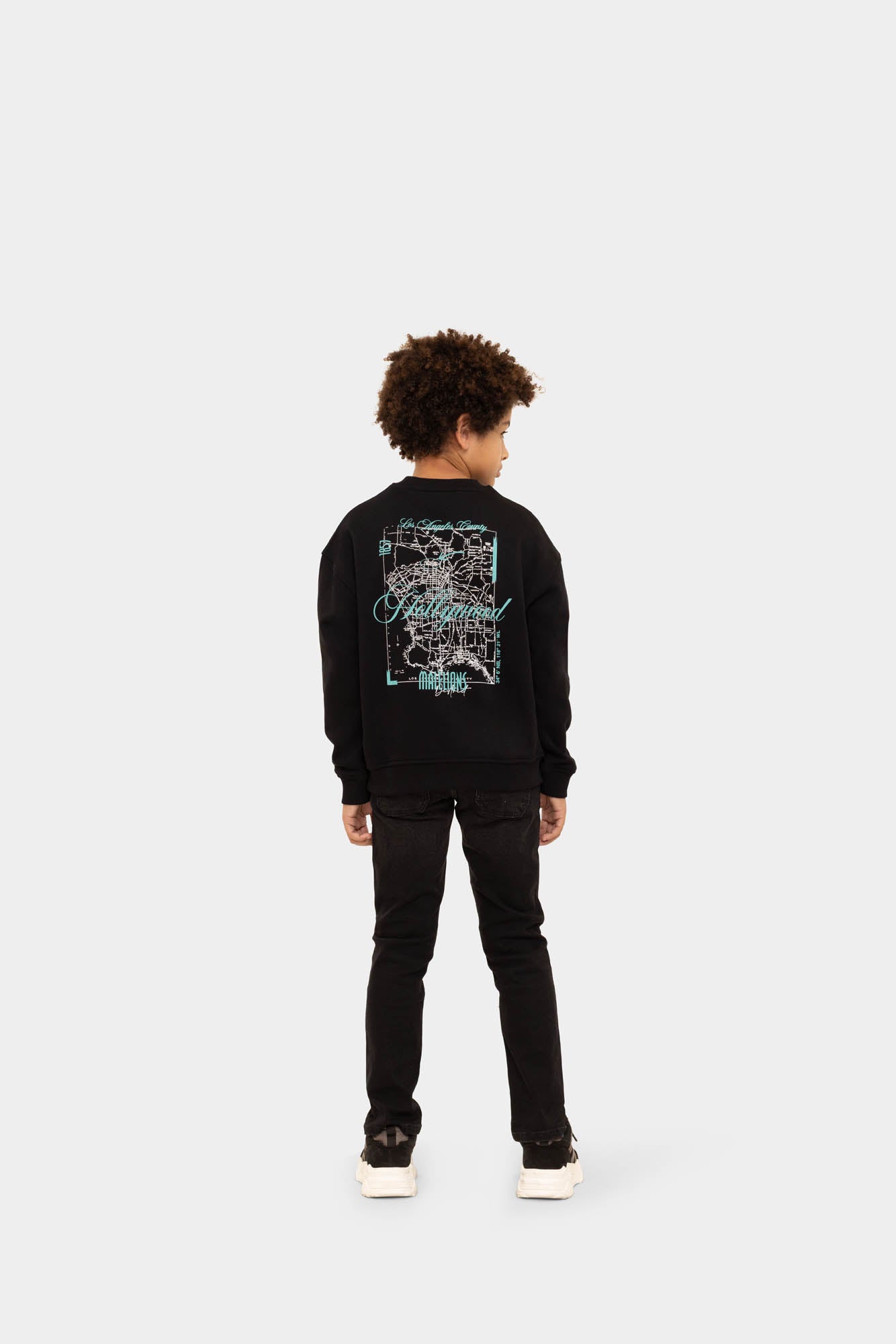Malelions Junior Hollywood Map Sweater | Black