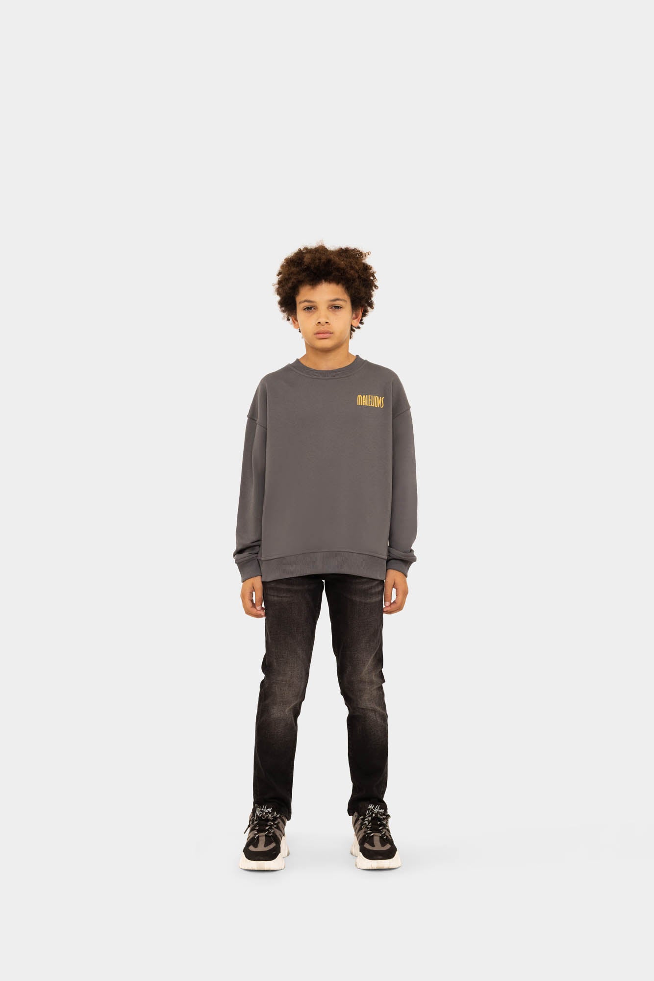 Malelions Junior Hollywood Map Sweater | Anthracite