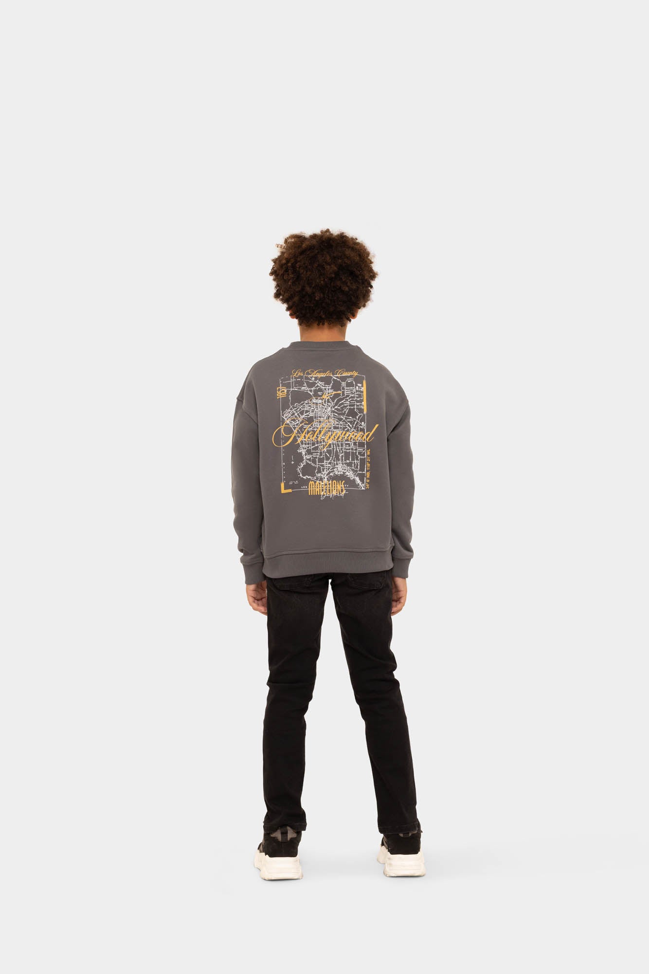 Malelions Junior Hollywood Map Sweater | Anthracite