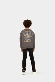 Malelions Junior Hollywood Map Sweater | Anthracite