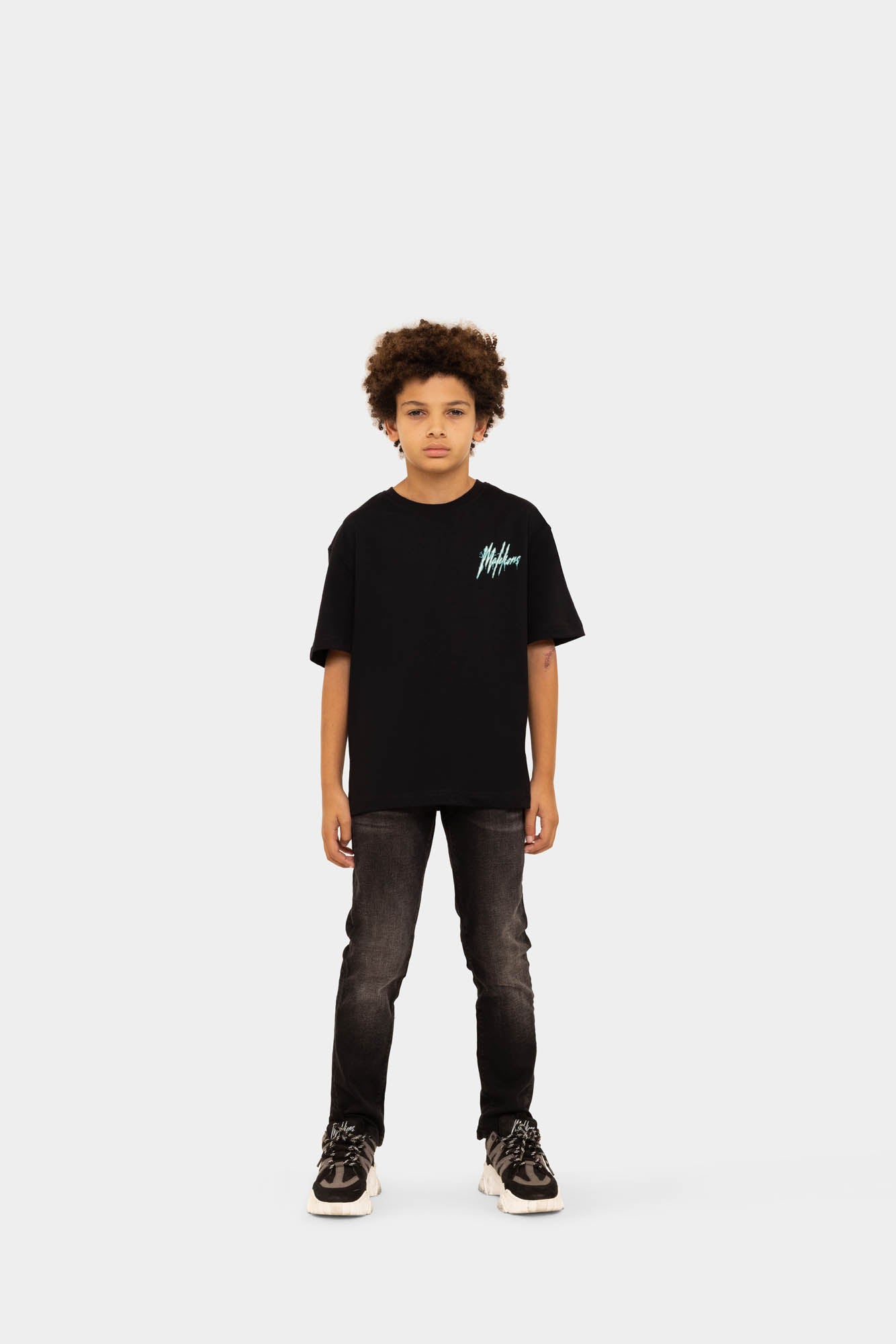Malelions Junior Signature Drip T-Shirt | Black