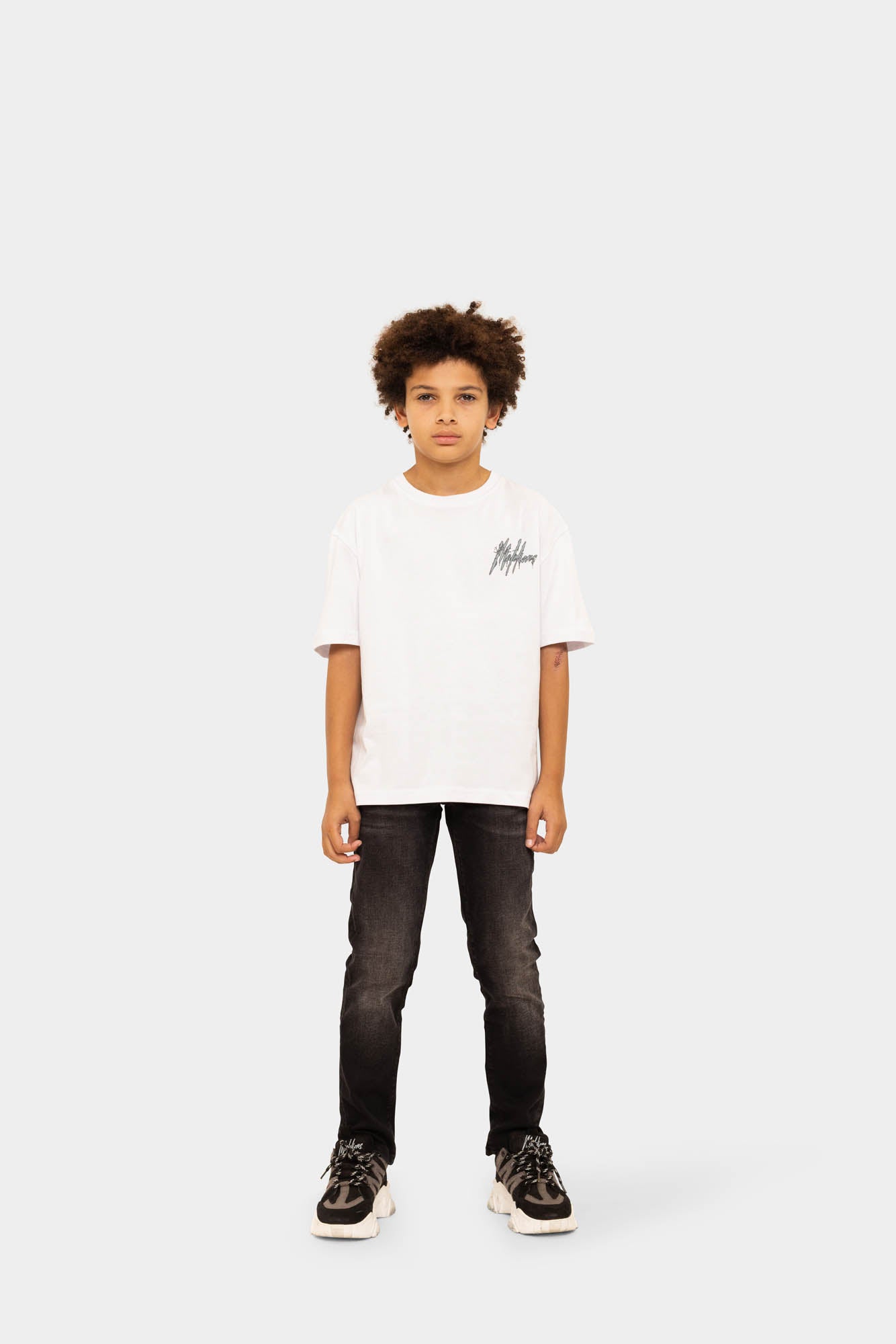 Malelions Junior Signature Drip T-Shirt | White