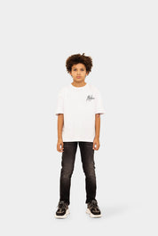 Malelions Junior Signature Drip T-Shirt | White