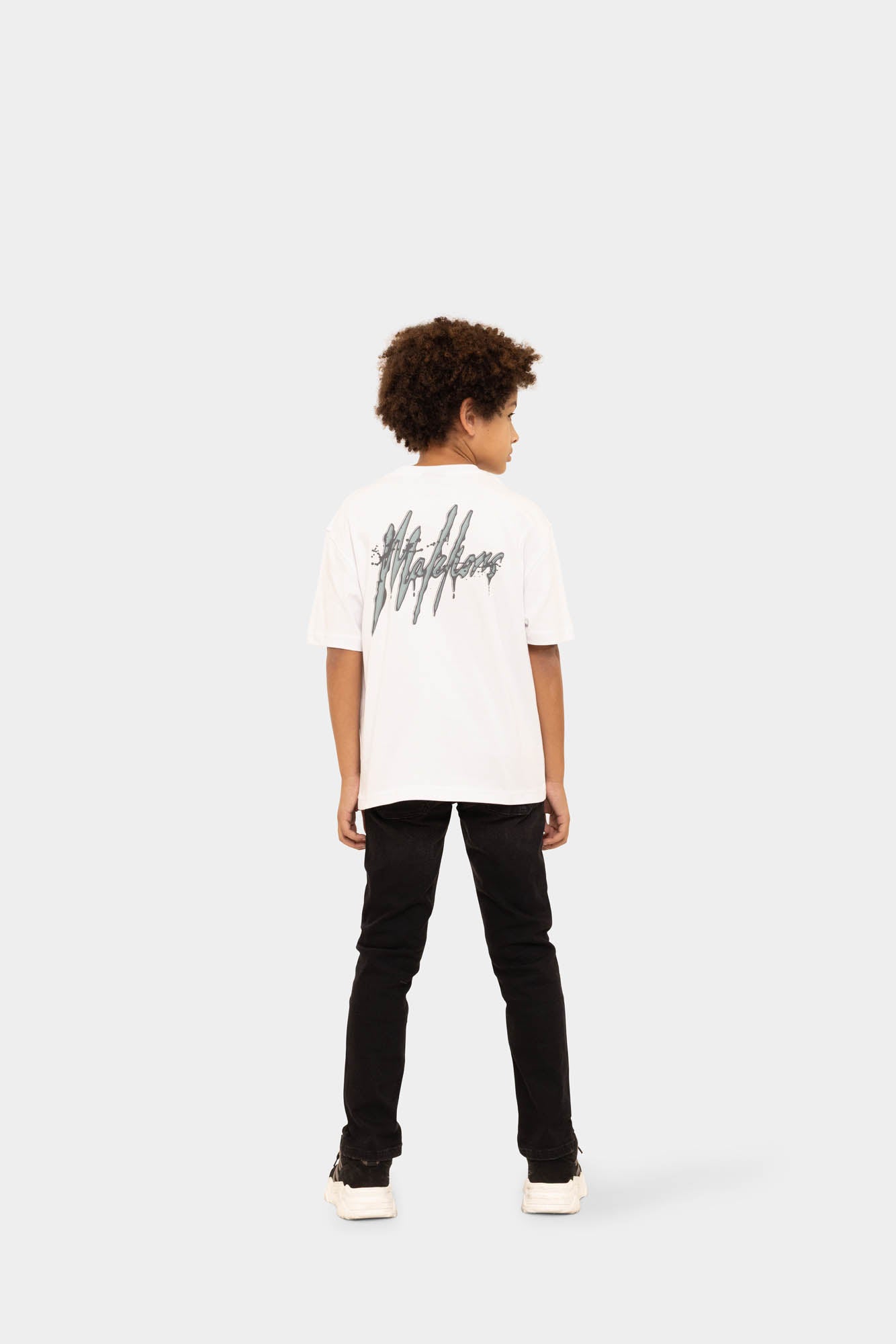 Malelions Junior Signature Drip T-Shirt | White