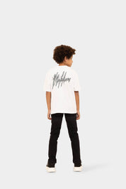 Malelions Junior Signature Drip T-Shirt | White