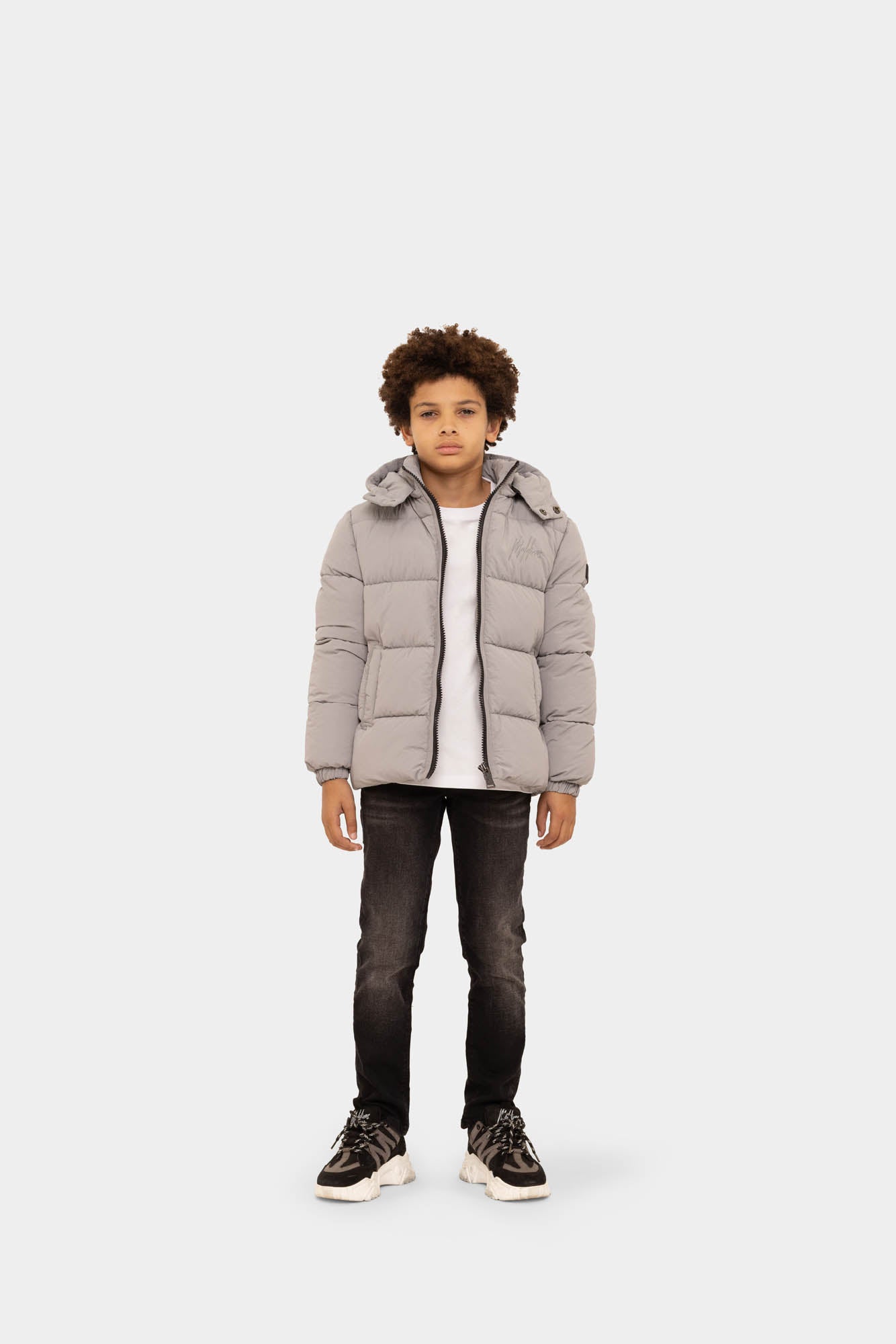 Malelions Junior Donn Puffer Jacket | Grey Plain