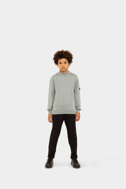 Malelions Junior Knitted Pocket Sweater | Aqua Grey