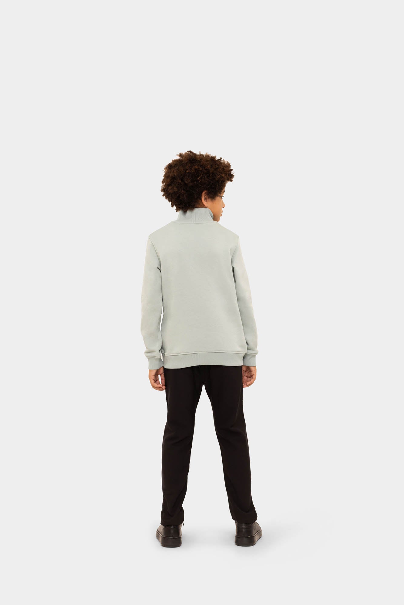 Malelions Junior Turtle Half Zip Sweater | Aqua Grey