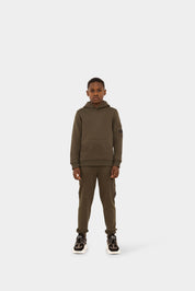 Malelions Junior Nylon Pocket Hoodie | Moss Green