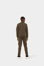 Malelions Junior Nylon-Pullover mit Tasche | Moosgrün