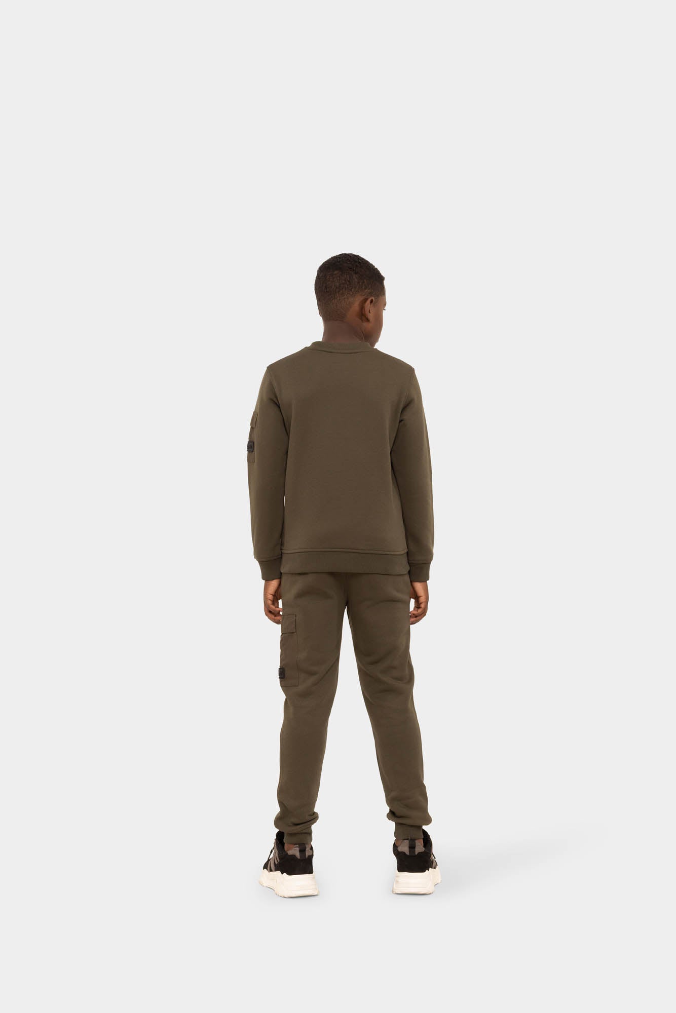 Malelions Junior Nylon-Sweatpants mit Taschen | Moosgrün