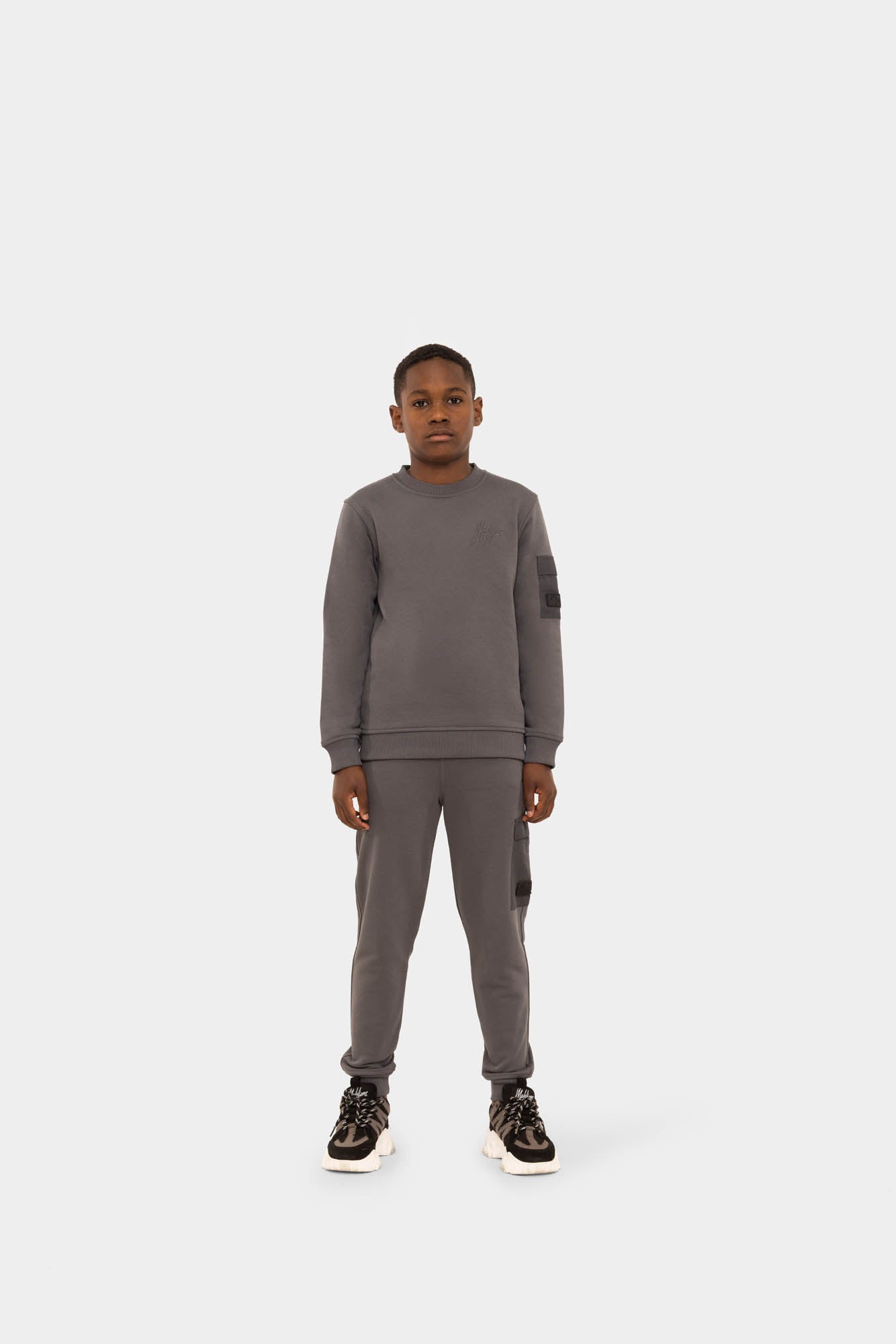 Malelions Junior Nylon Pocket Sweatpants | Anthracite