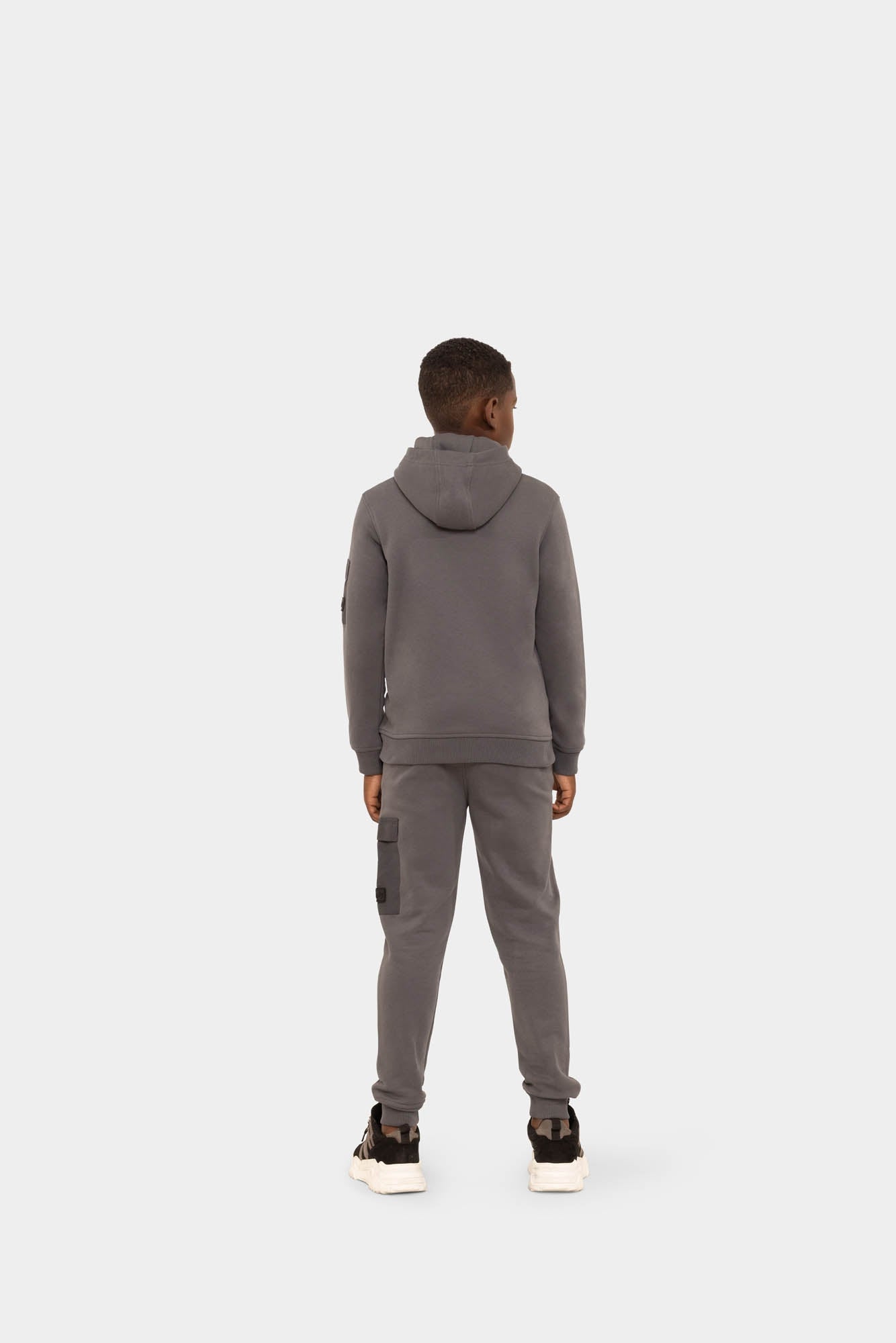 Malelions Junior Nylon Pocket Hoodie | Anthracite