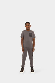 Malelions Junior Nylon Pocket T-Shirt | Anthracite