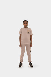 Malelions Junior Nylon-T-Shirt mit Tasche | Graubraun