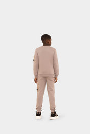 Malelions Junior Nylon Pocket Sweatpants | Grey Brown